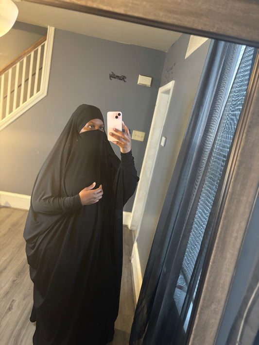 Jillian with attached niqab